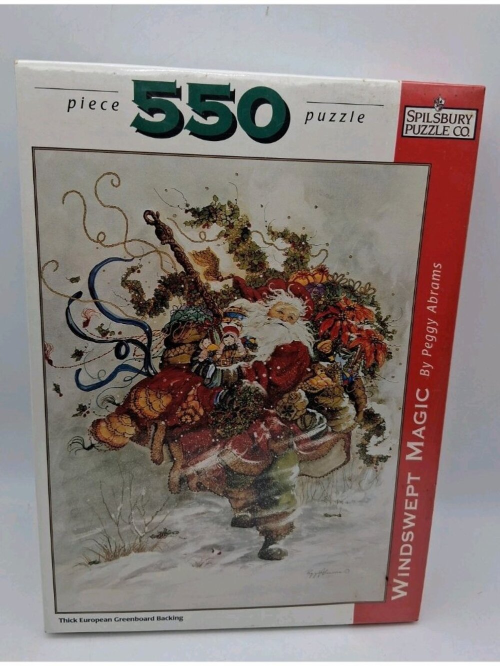 Spilsbury Co. Windswept Magic Santa 550 Pc Puzzle Peggy Abrams 18" x 24" NEW